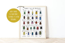 Load image into Gallery viewer, A-Z of Beetles Poster