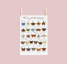 Load image into Gallery viewer, A-Z of Butterflies Poster