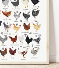 Load image into Gallery viewer, A-Z of Chickens Poster