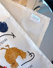 Load image into Gallery viewer, A-Z of Chickens Tea Towel