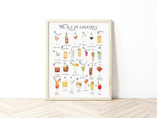 Load image into Gallery viewer, A-Z of Cocktails Poster