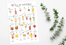 Load image into Gallery viewer, A-Z of Cocktails Poster