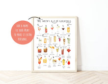 Load image into Gallery viewer, A-Z of Cocktails Poster
