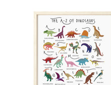 Load image into Gallery viewer, A-Z of Dinosaurs Poster
