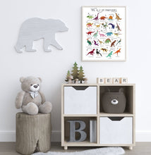 Load image into Gallery viewer, A-Z of Dinosaurs Poster