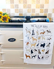 Load image into Gallery viewer, A-Z of Dogs Tea Towel