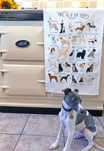 Load image into Gallery viewer, A-Z of Dogs Tea Towel