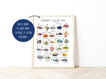 Load image into Gallery viewer, A-Z of Fish Poster
