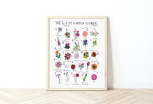 Load image into Gallery viewer, A-Z of Garden Flowers Poster
