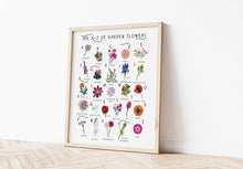 Load image into Gallery viewer, A-Z of Garden Flowers Poster