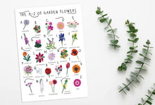 Load image into Gallery viewer, A-Z of Garden Flowers Poster
