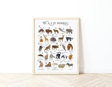 Load image into Gallery viewer, A-Z of Mammals Poster