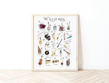 Load image into Gallery viewer, A-Z of Music Poster