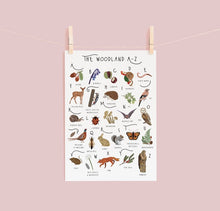 Load image into Gallery viewer, A-Z Woodland Poster
