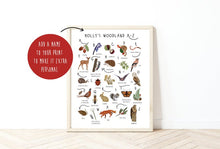 Load image into Gallery viewer, A-Z Woodland Poster