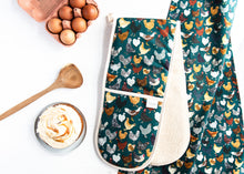 Load image into Gallery viewer, Chicken Oven Glove &amp; Tea Towel Set
