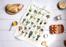 Load image into Gallery viewer, A-Z of Houseplants Tea Towel