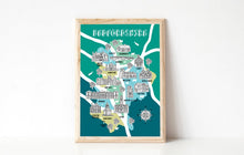 Load image into Gallery viewer, Bedfordshire Illustrated Map