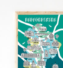 Load image into Gallery viewer, Bedfordshire Illustrated Map