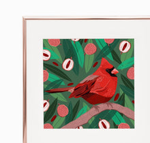 Load image into Gallery viewer, Cardinal and Lychees Print
