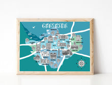Load image into Gallery viewer, Cheshire Illustrated Map

