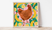 Load image into Gallery viewer, Chicken and Bananas Print
