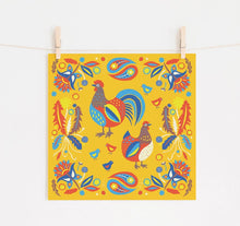 Load image into Gallery viewer, Folk Chickens Print