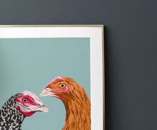 Load image into Gallery viewer, Colourful Chickens Print
