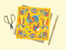 Load image into Gallery viewer, Folk Chickens Card