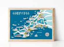 Load image into Gallery viewer, Cornwall Illustrated Map