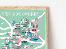 Load image into Gallery viewer, Cotswolds Illustrated Map