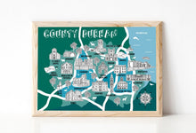 Load image into Gallery viewer, County Durham Illustrated Map