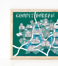 Load image into Gallery viewer, County Durham Illustrated Map
