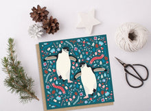 Load image into Gallery viewer, Dancing Penguins Christmas Card

