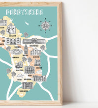 Load image into Gallery viewer, Derbyshire Illustrated Map