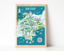 Load image into Gallery viewer, Devon Illustrated Map