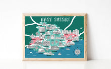 Load image into Gallery viewer, East Sussex Illustrated Map