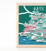 Load image into Gallery viewer, East Sussex Illustrated Map
