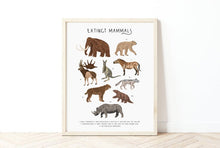 Load image into Gallery viewer, Extinct Mammals Print