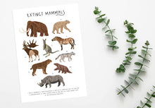 Load image into Gallery viewer, Extinct Mammals Print