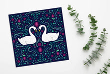 Load image into Gallery viewer, Folk Swans Print
