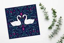 Load image into Gallery viewer, Folk Swans Print