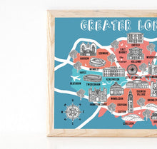Load image into Gallery viewer, Greater London Illustrated Map