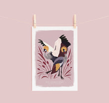 Load image into Gallery viewer, Grey Crowned Crane Print