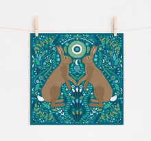 Load image into Gallery viewer, Folk Hare Print