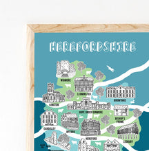 Load image into Gallery viewer, Herefordshire Illustrated Map