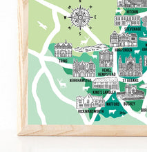 Load image into Gallery viewer, Hertfordshire Illustrated Map