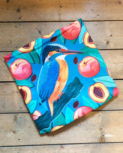 Load image into Gallery viewer, Kingfisher and Peaches Cushion
