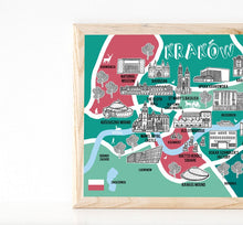 Load image into Gallery viewer, Krakow Illustrated Map
