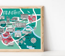 Load image into Gallery viewer, Krakow Illustrated Map